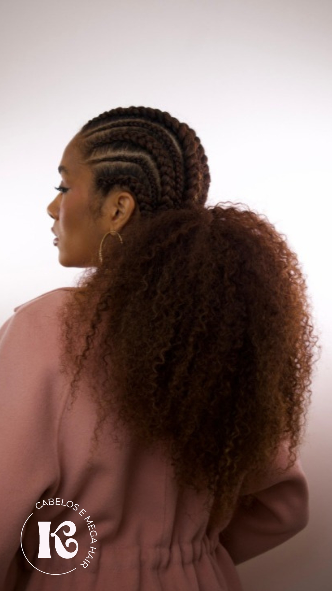 sah oliveira - rabo de cavalo Cabelo Rabo de Cavalo com 55cm Morena Iluminada - Imagem 1